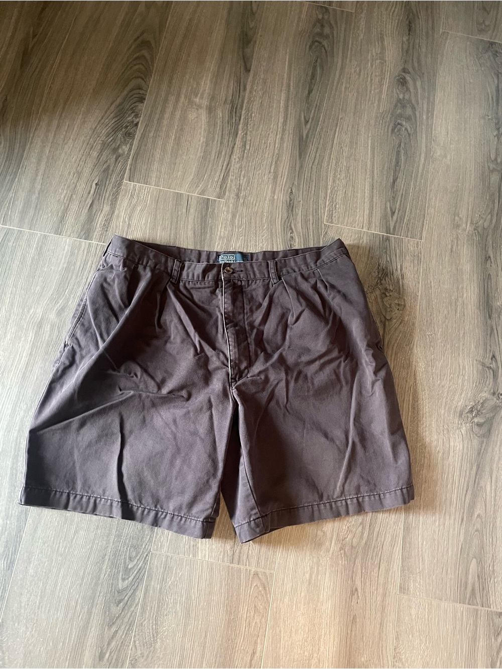 Polo Ralph Lauren Tyler Shorts men’s size 40 chino pleated dark grey vintage 90s